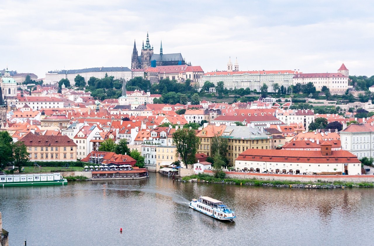 Prague Vltava River View of the Vltava River and the cityscape