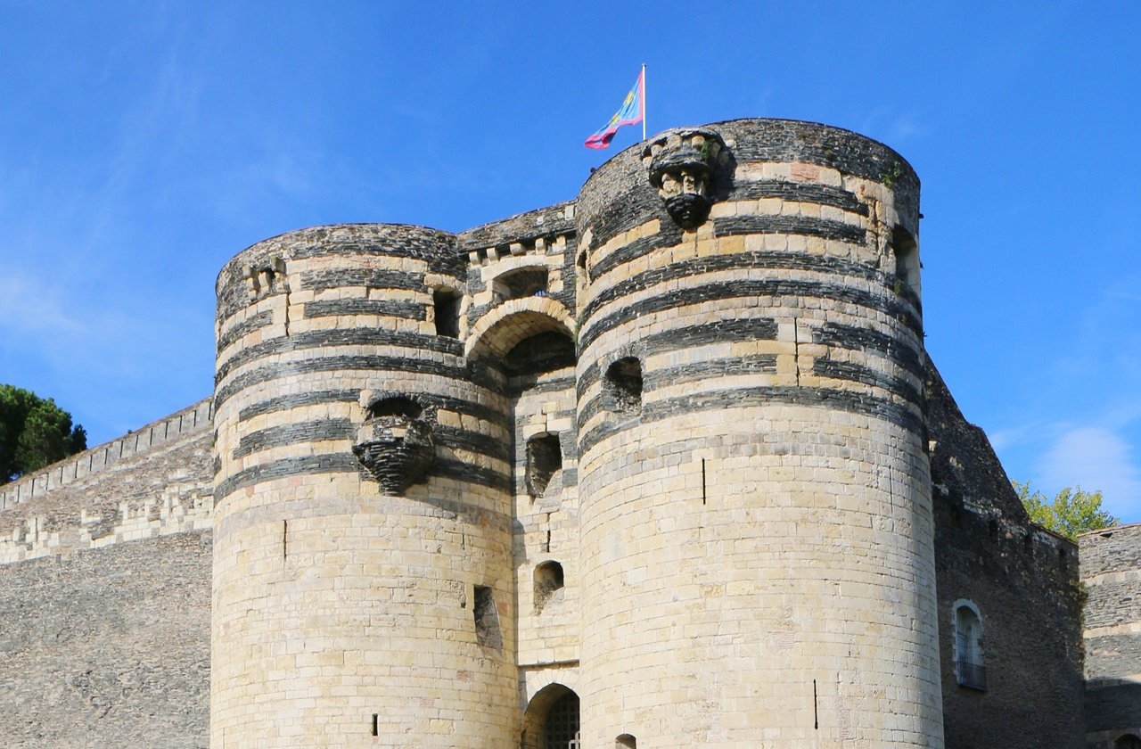 Two-toned watchtowers of Château d’Angers