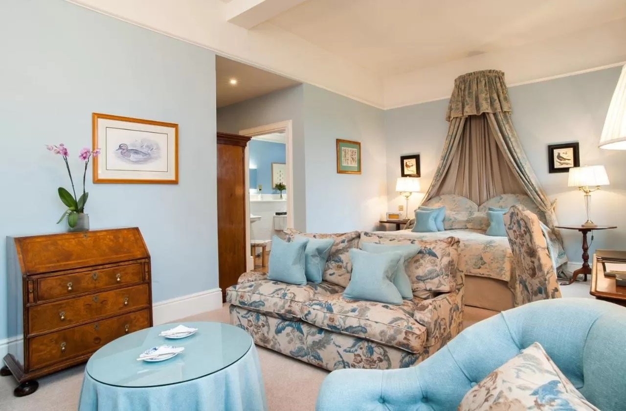 Where to stay in Hay on Wye View of the Deluxe Double Room in Llangoed Hall