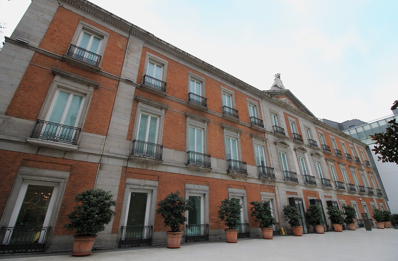 Exterior façade of the Thyssen-Bornemisza Museum in Madrid