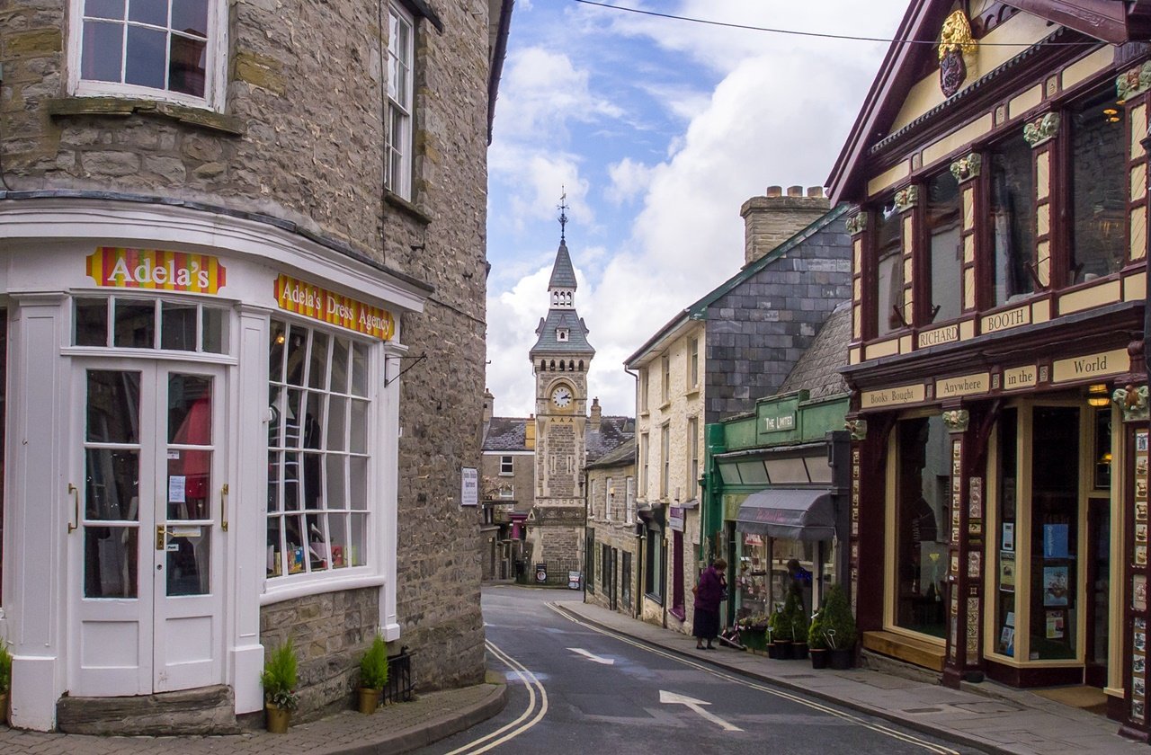Where to shop in Hay on Wye Lion Street in Hay on Wye