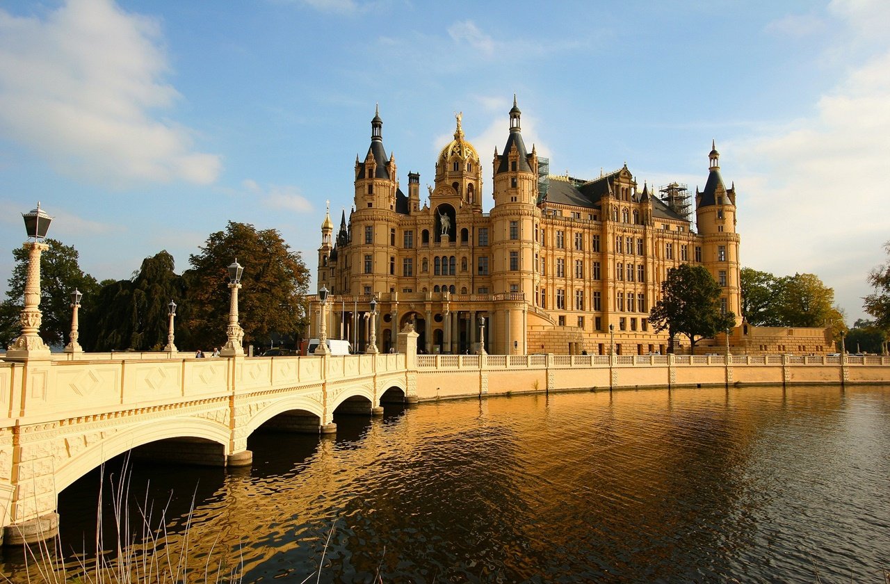 View from the entrance of Schwerin Castle