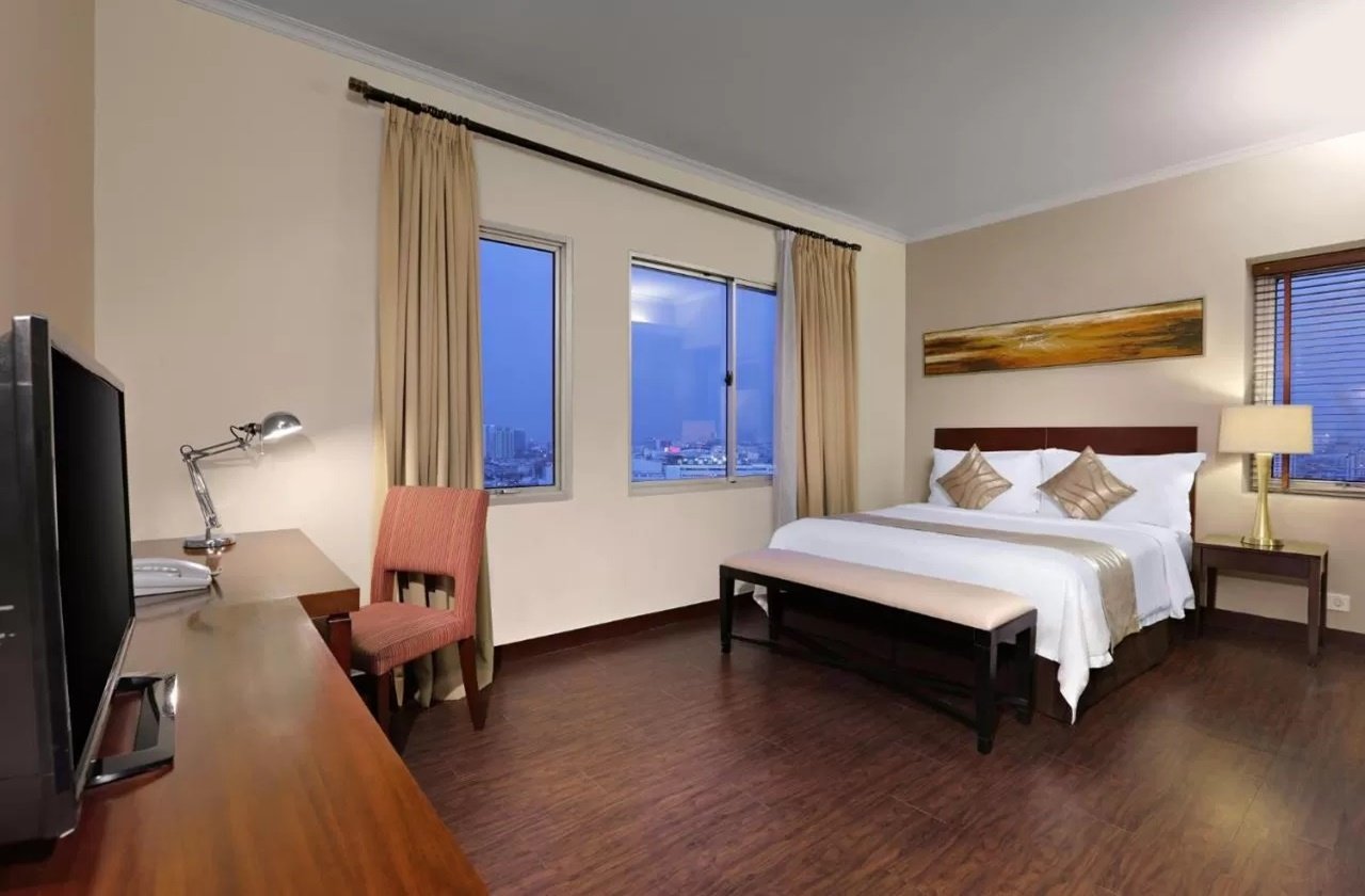 Grand Dafam Ancol Jakarta Room at Grand Dafam Ancol Jakarta overlooking the city