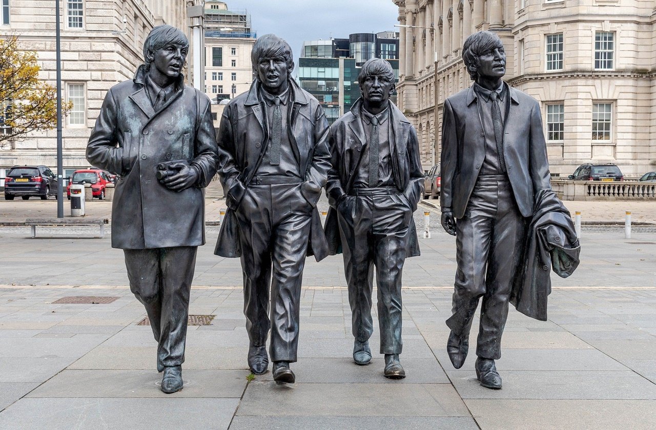 Statue of The Beatles in Liverpool