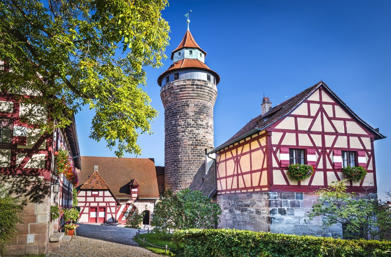 View inside the castle grounds of Nuremberg Castle