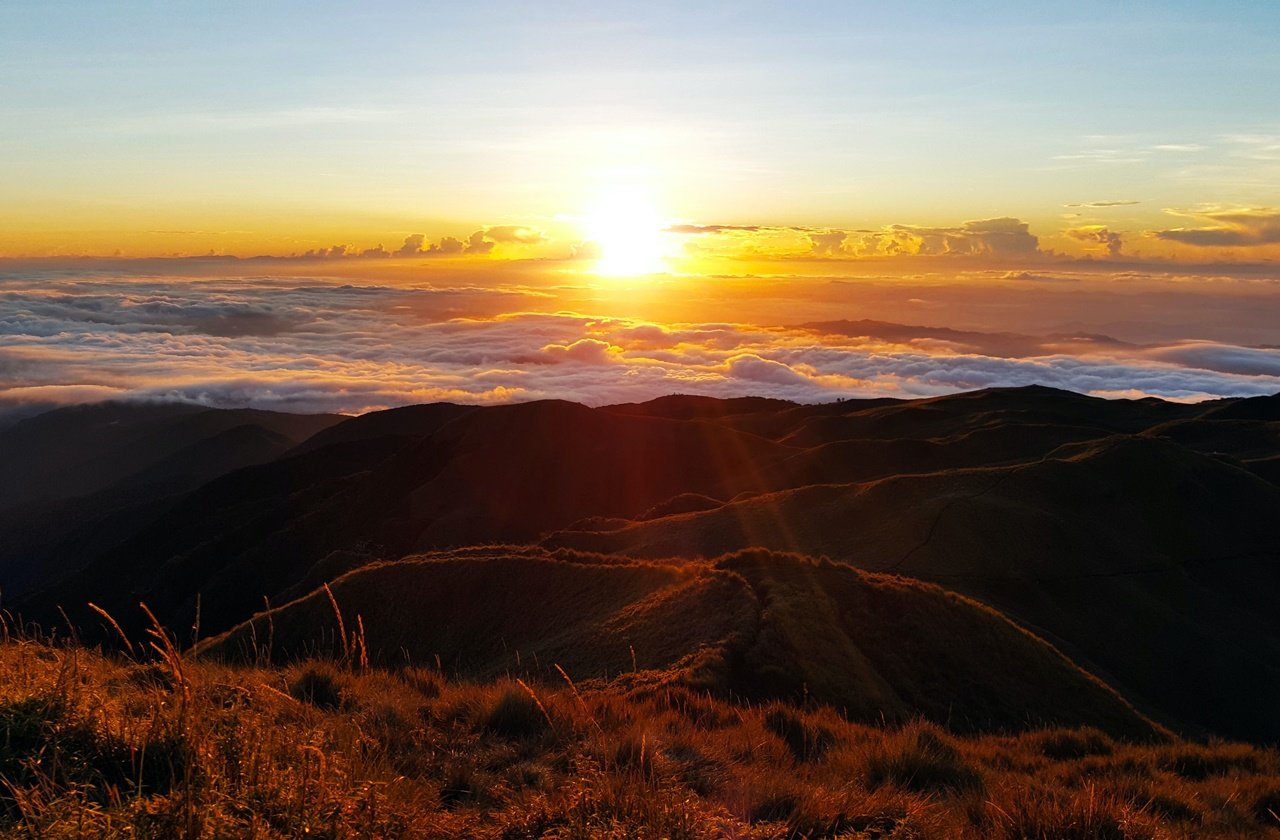 Sea of clouds of Mount Pulag as seen during the sunrise