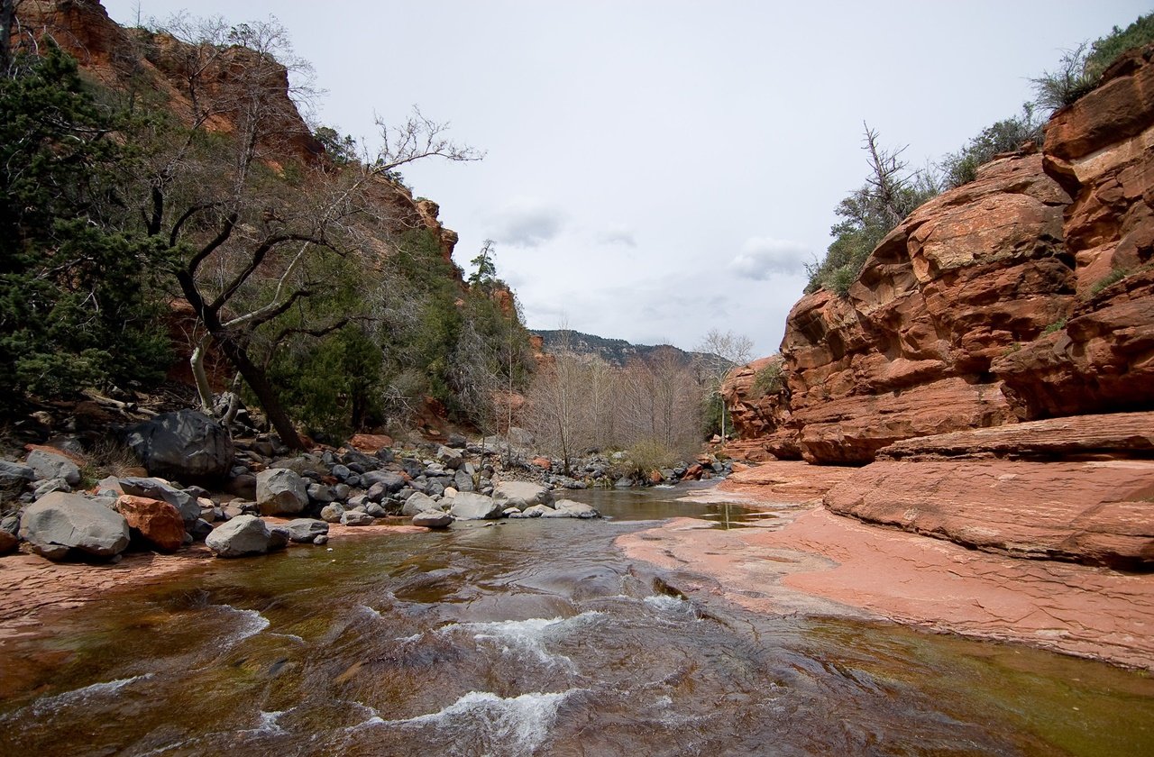 View of Slide Rock State Park in Arizona