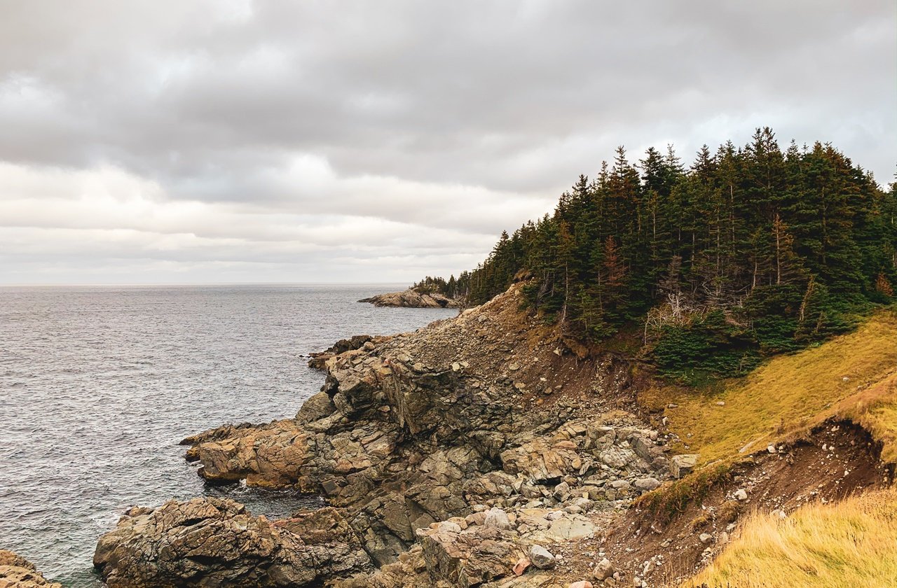 Cliff overlooking the sea in Cape Breton Highlands National Park
