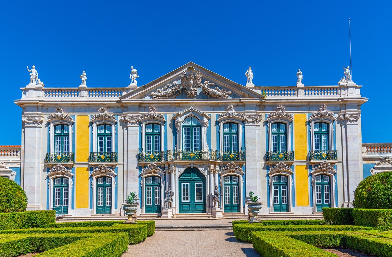 Queluz Palace French-style facade of the Queluz Palace