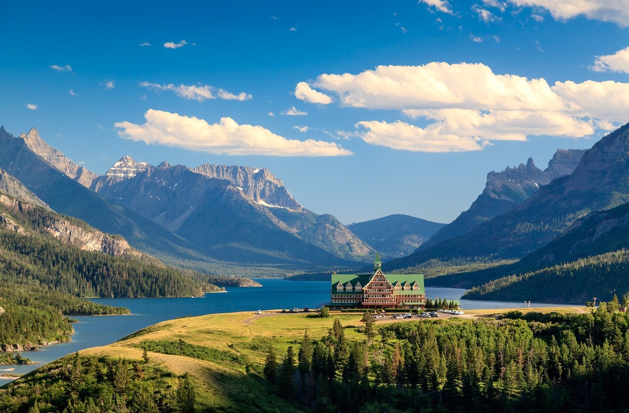 Prince of Wales Hotel overlooking Waterton Lakes National Park