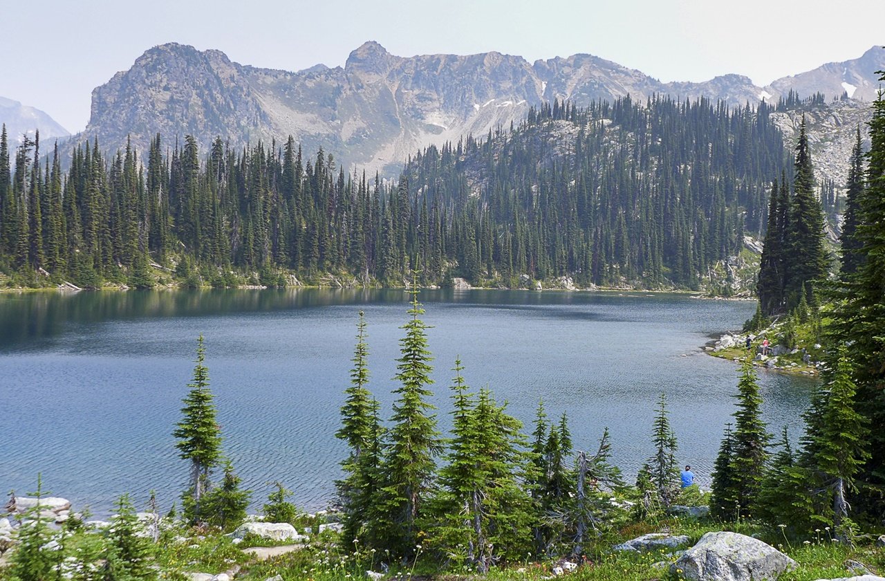 View of Eva Lake in Mount Revelstoke National Park