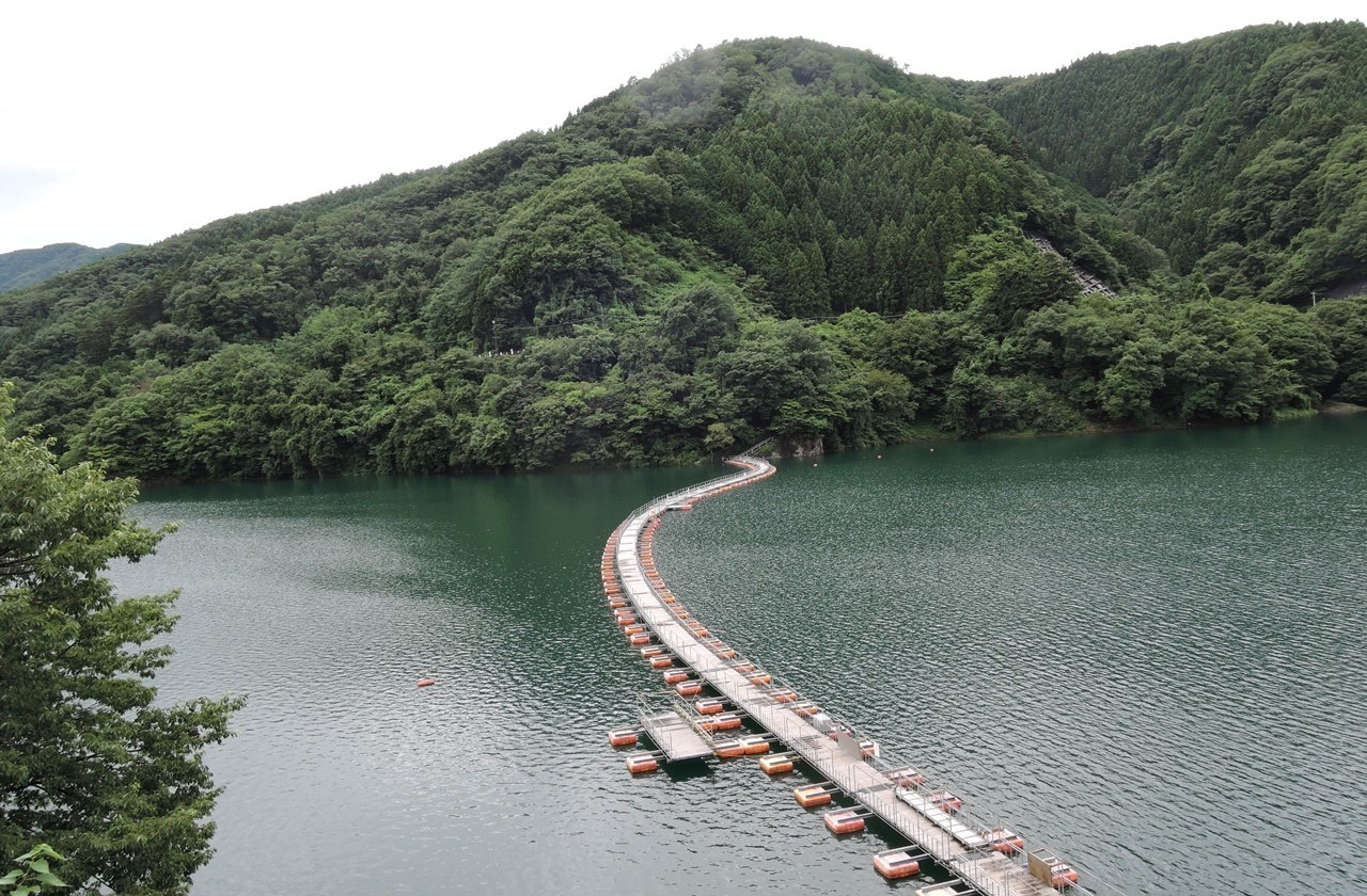 Man-made Mugiyama Drum Bridge in Okutama