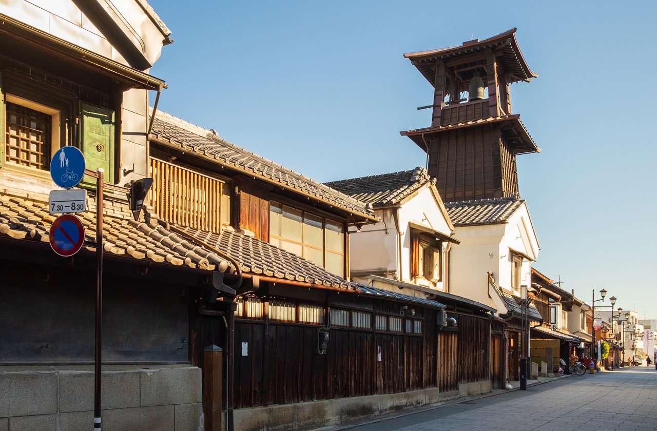 Street in Kawagoe in Japan