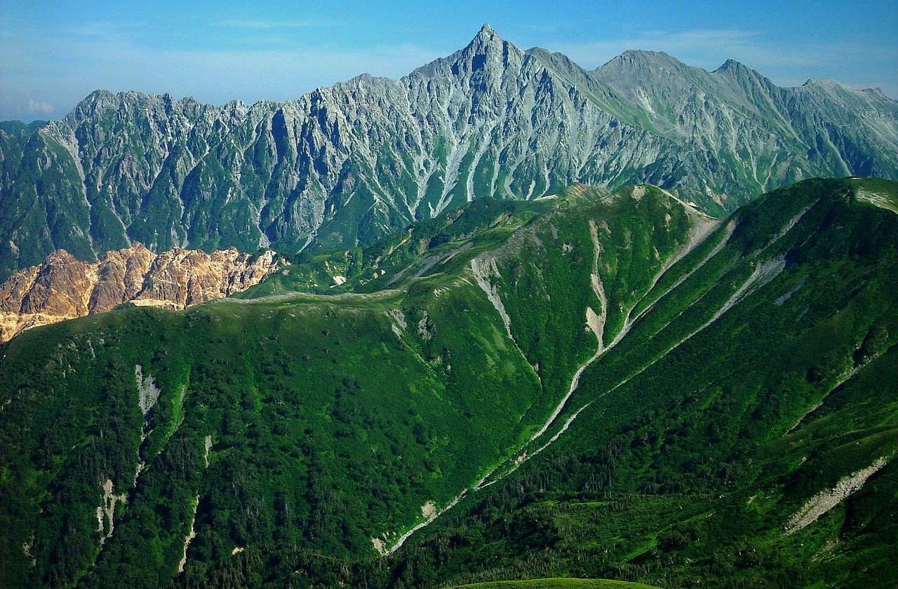Different peaks of Mount Yari