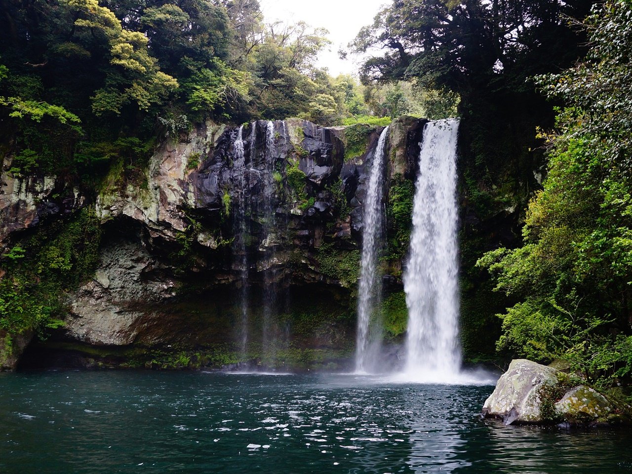 Cheonjiyeon Waterfall in Jeju Island