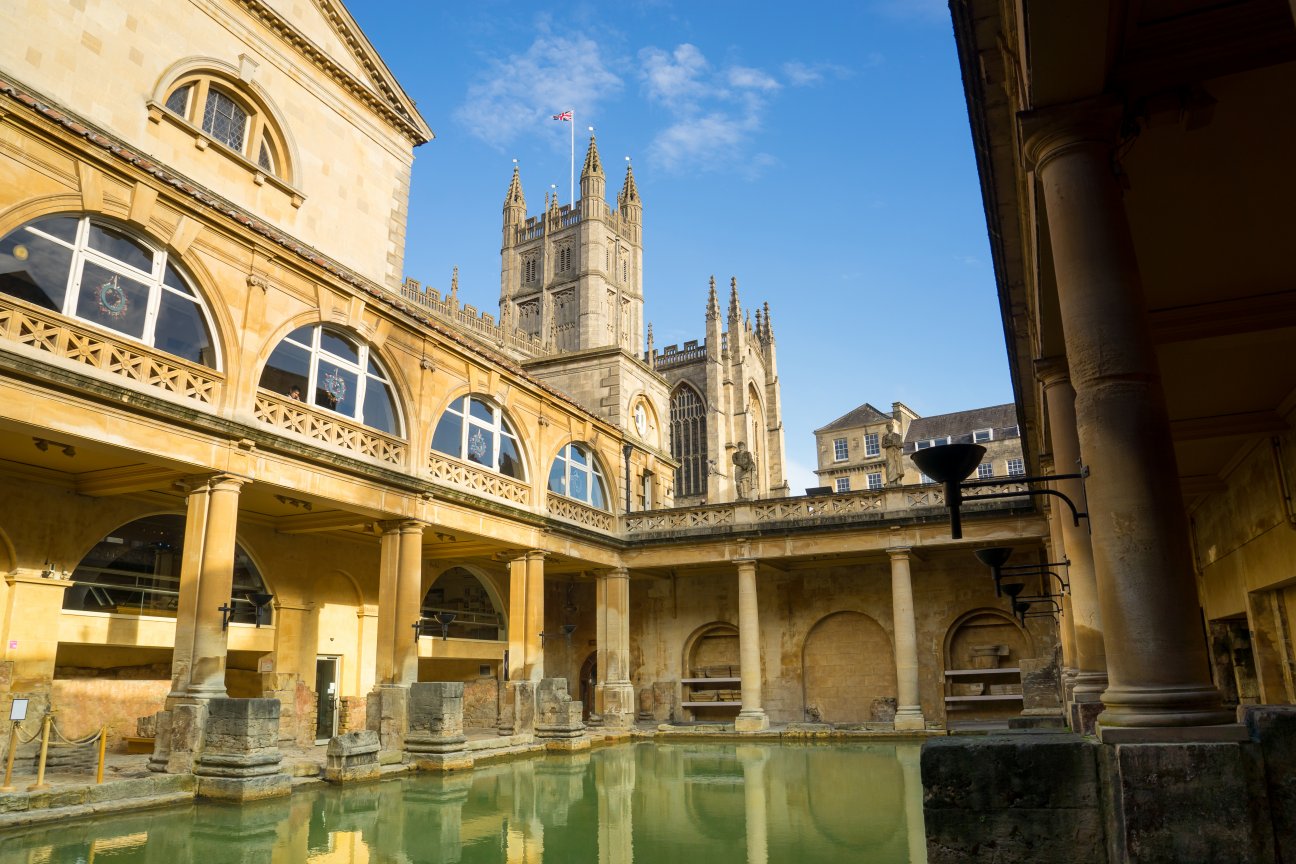 View of the Roman baths in Bath