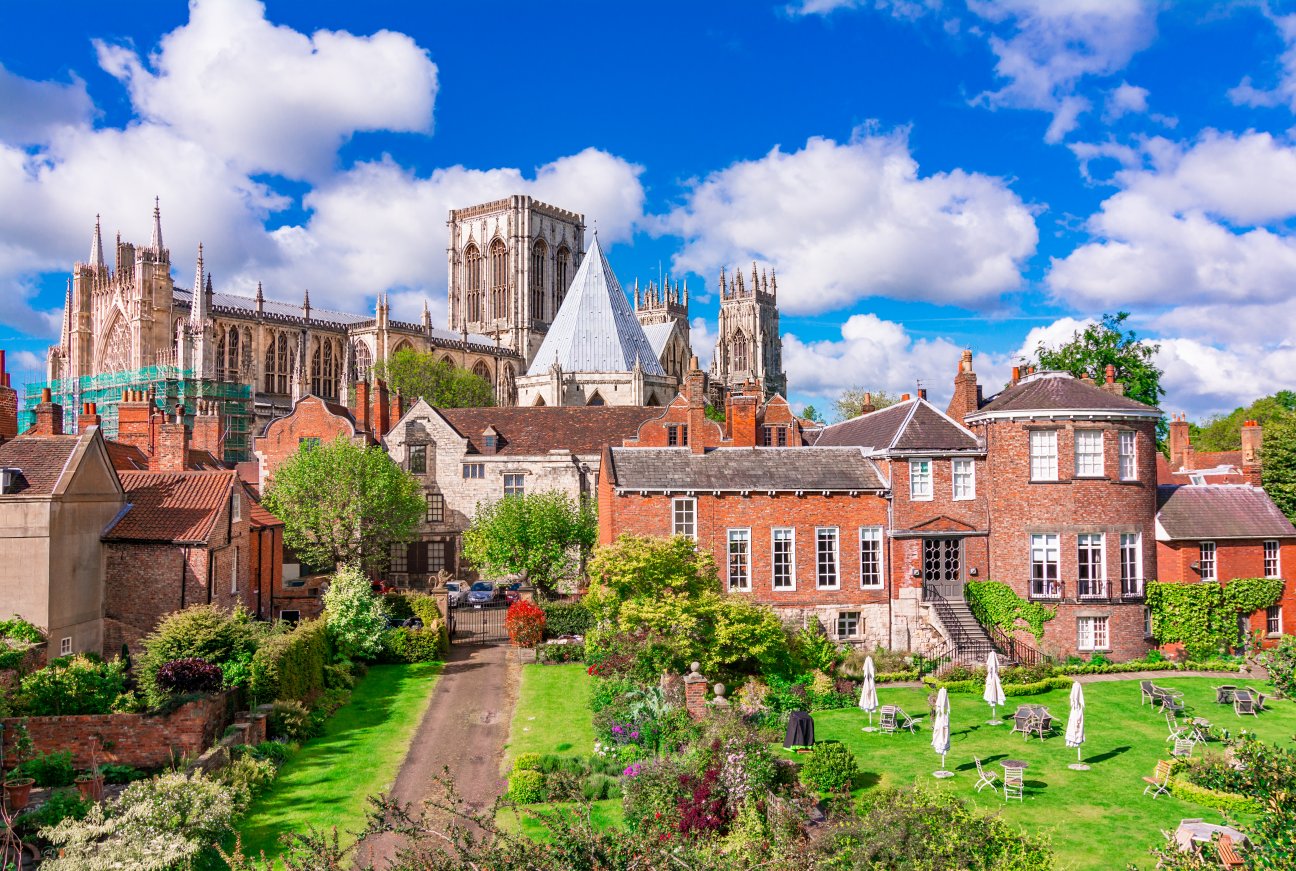 City view of York with York Minster in the background