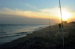 Sunset over East Beach in Charlestown