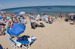 Ballard's Beach Resort Summer crowd at Ballard's Beach Resort
