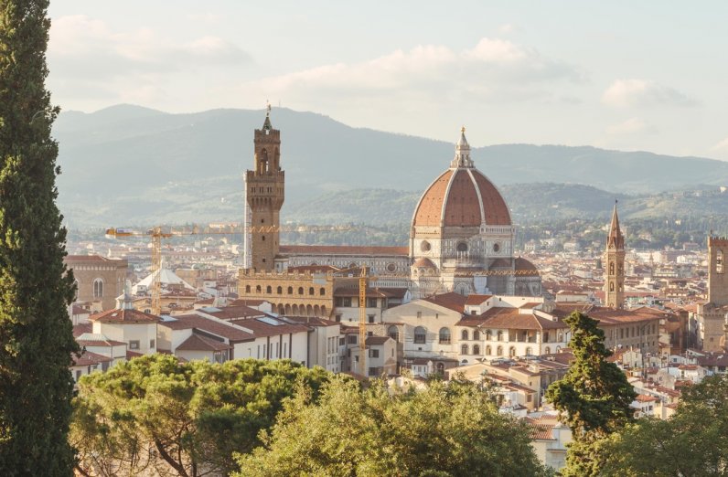 Florence Italy View of Florence cathedral fro a distance