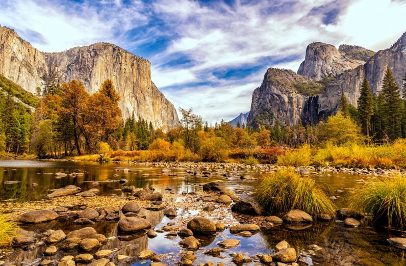 Fall foliage at Yosemite National Park