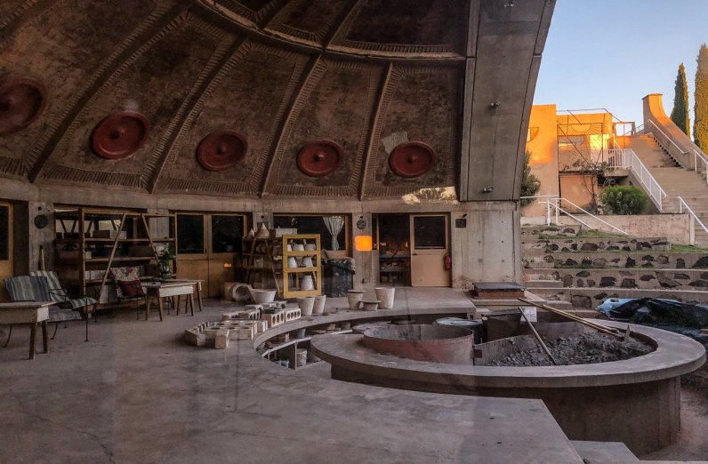 Arcosanti's ceramics apse