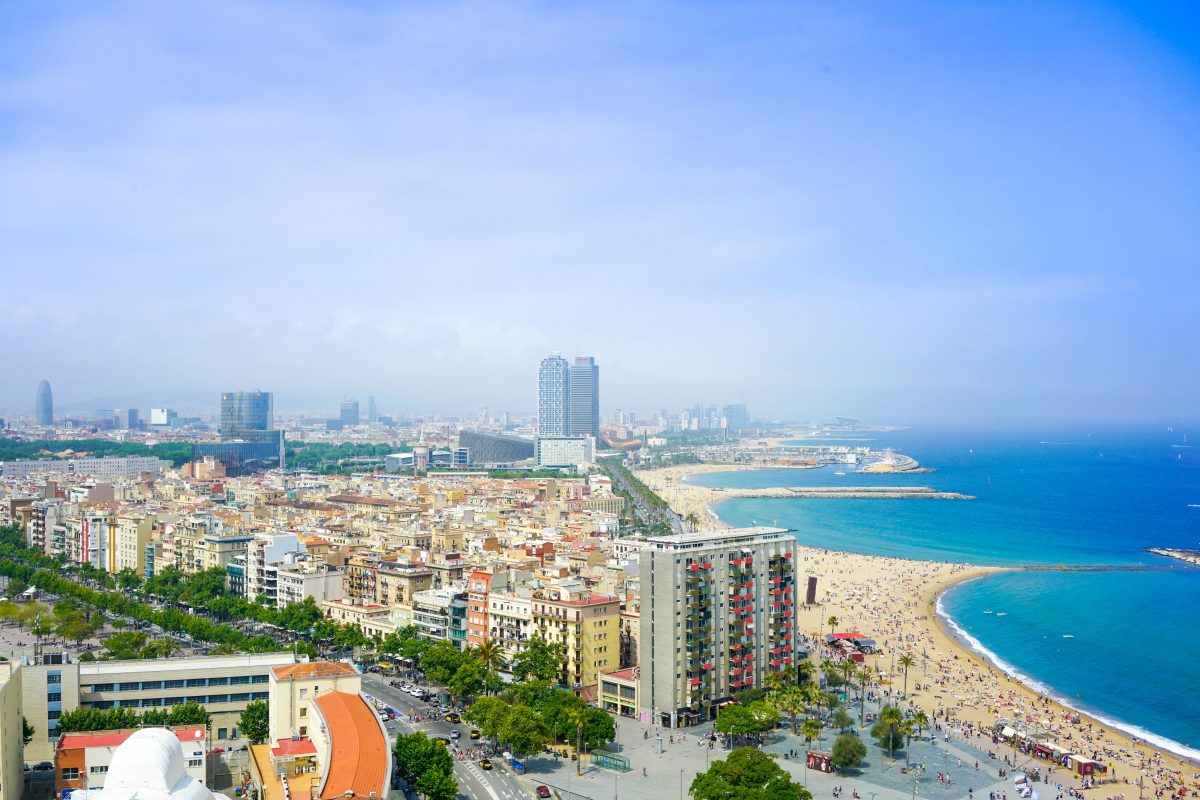 view across Barcelona Beautiful skyline view of Barcelona